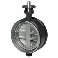 Затвор поворотный дисковый трехэксцентриковый Tafline (Тафлайн), серии TL63, DN100 PN16, под приварку, голый шток, корпус, диск - сталь