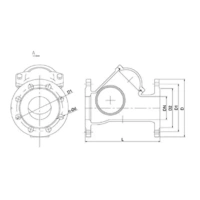 Клапан обратный шаровой фланцевый серии TL54, TAFLINE, DN100 PN25