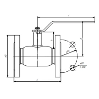 Кран шаровой стандартнопроходной фланцевый, серии TL31-F, Tafline (Тафлайн), DN100 PN16, стальной, с рукояткой Тафлайн