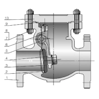 Клапан обратный поворотный фланцевый Tafline, серия TL53, ДУ100, PN25